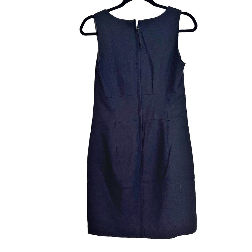 J Crew Women's Navy Blue Allura Shift Career Dress in Superfine Cotton Size 2 - Picture 5 of 13
